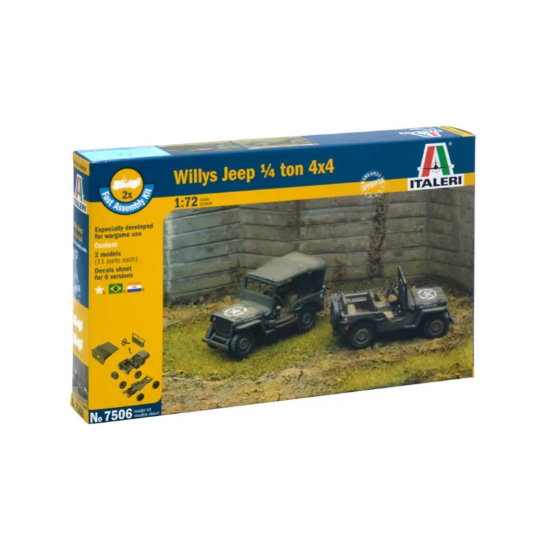 Jeep Willys 1/4 de tonne. 4x4. ITALERI 7506