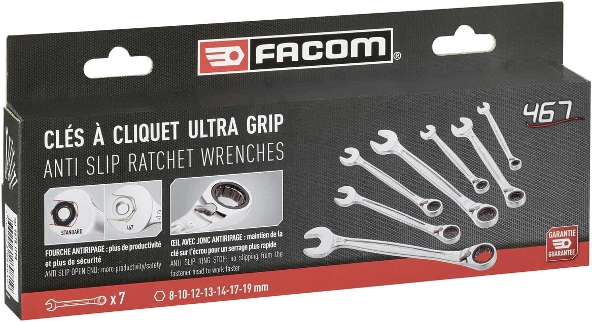 Jeu de 7 Clés Mixtes à Cliquet - Facom