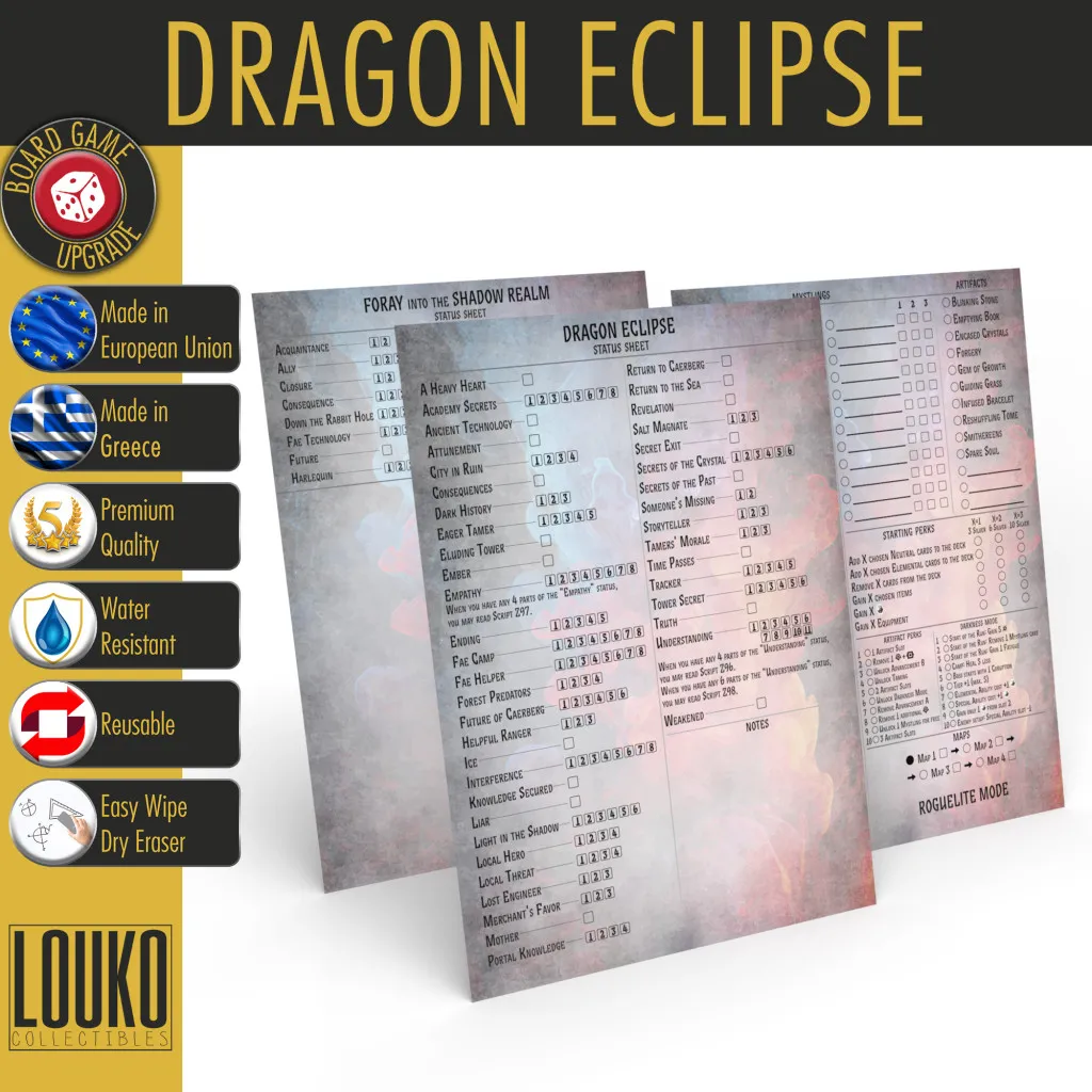 Journaux de campagne réinscriptibles pour Dragon Eclipse