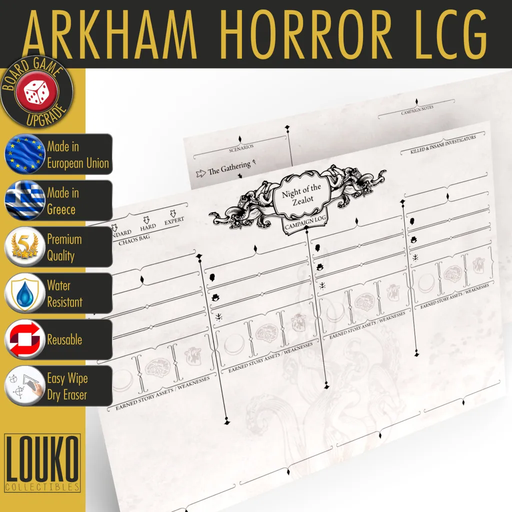 Journaux de campagne réinscriptibles pour Horreur à Arkham JCE