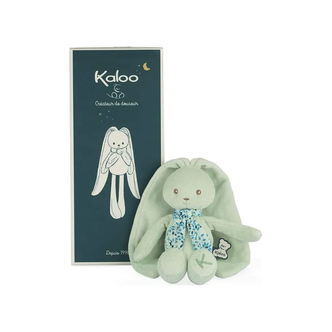 Petit Doudou Lapin Vert Kaloo - Lapinoo Aqua