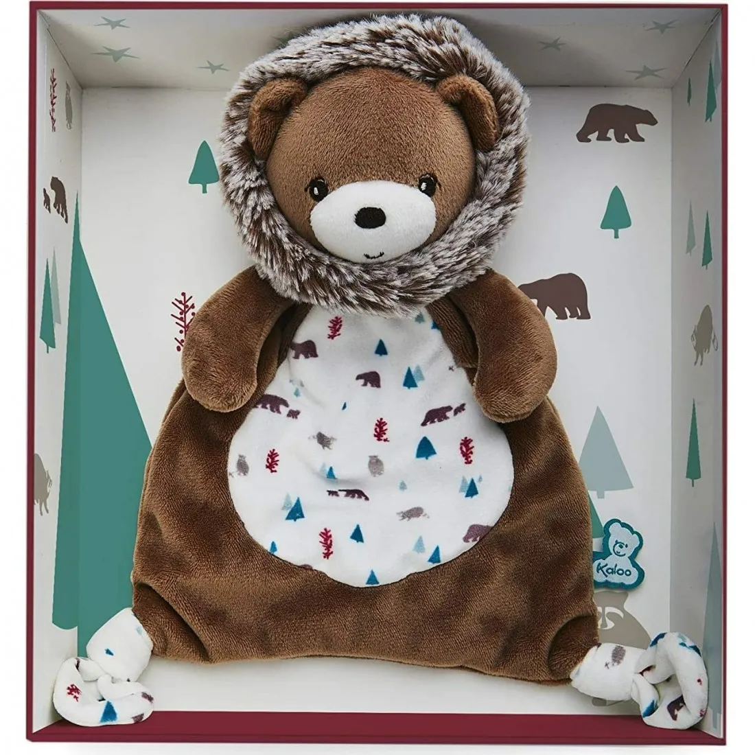 Doudou plat Ours Marron Gaston Kaloo