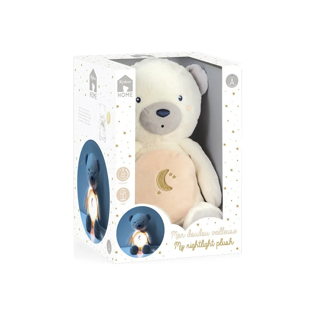 Doudou Veilleuse bébé Ours Kaloo