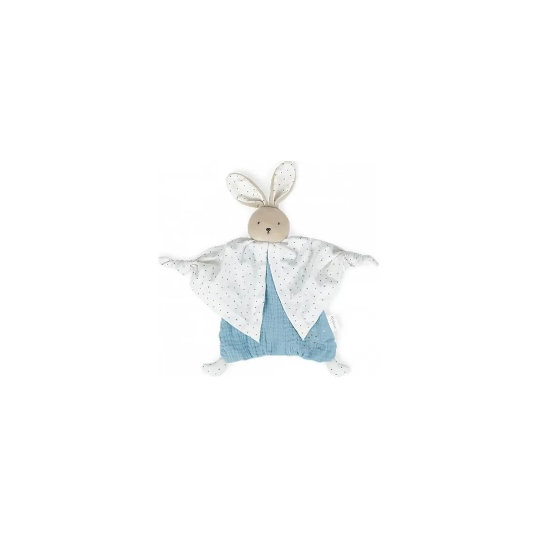 Doudou coton bio lapin bleu - Kaloo