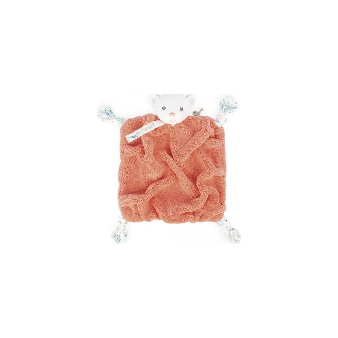 Doudou ourson corail "Plume" - Kaloo