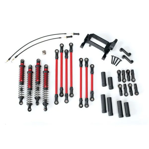 KIT BRAS/BIELLETTE LONG TRX4 COMPLET - ROUGE - TRX8140R TRX-4