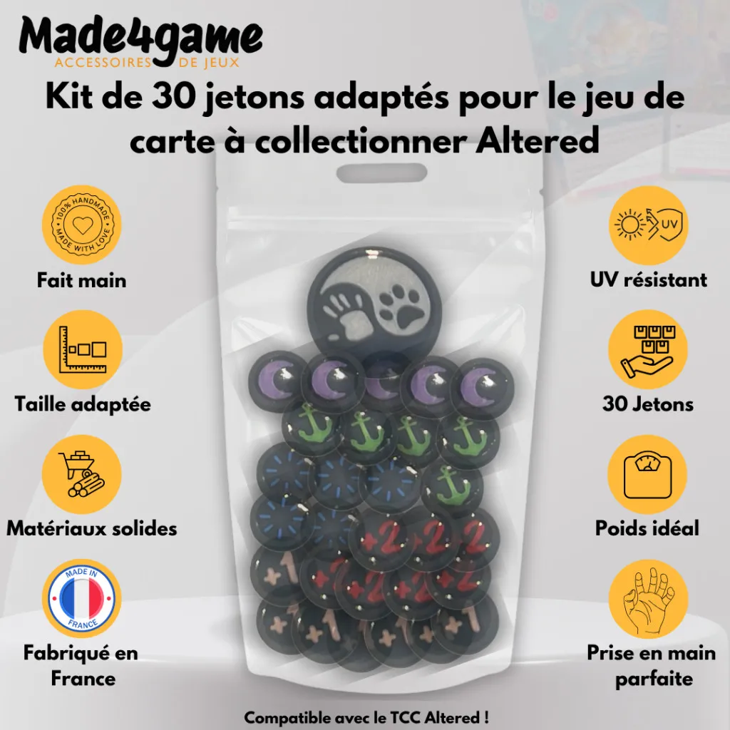Kit de 30 jetons compatibles Altered