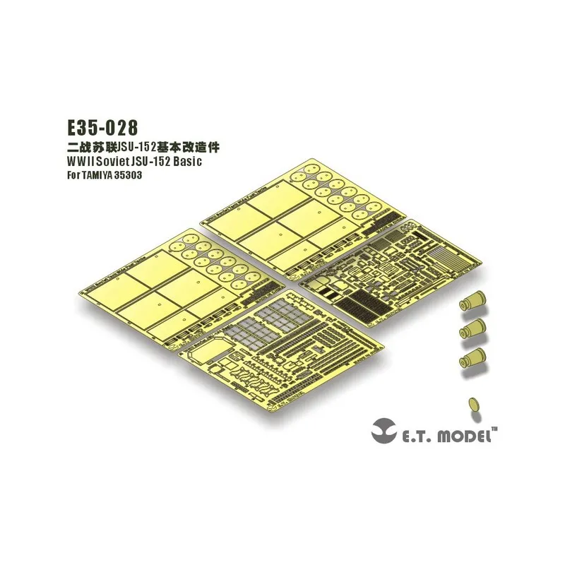 Photogravure : Ensemble de base soviétique ISU-152 de la Seconde Guerre mondiale. E.T. MODEL E35-028