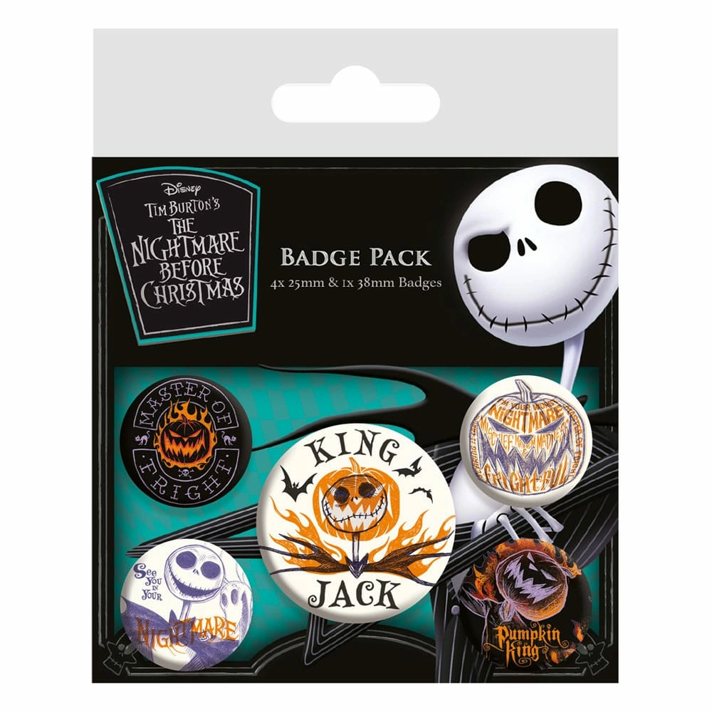 L'etrange noel de monsieur jack - ombres colorées - pack 5 badges