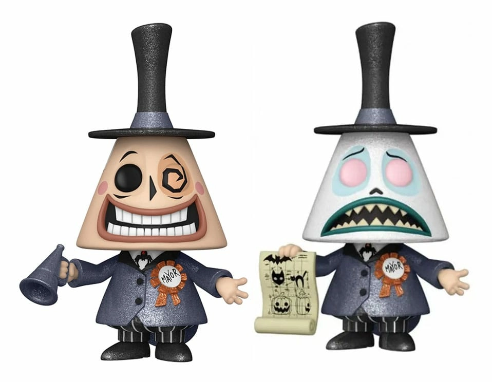 L'Étrange noël de monsieur jack pop! assortiment animation vinyl figurine mayor w/megaphone(dglt)w/chase 9 cm (6)