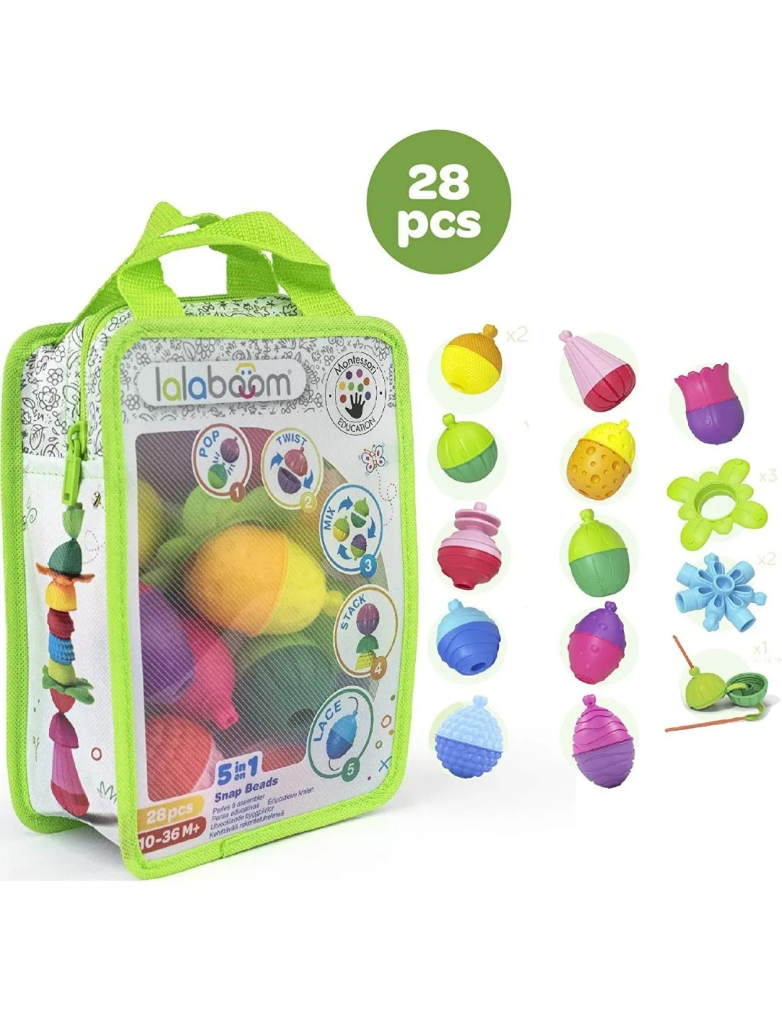 Sac de Perles Lalaboom 28 pièces