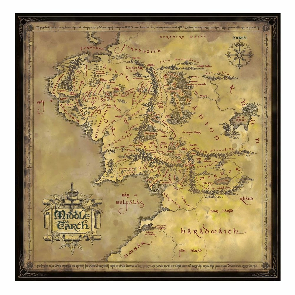Le seigneur des anneaux puzzle middle earth (1000 pièces)