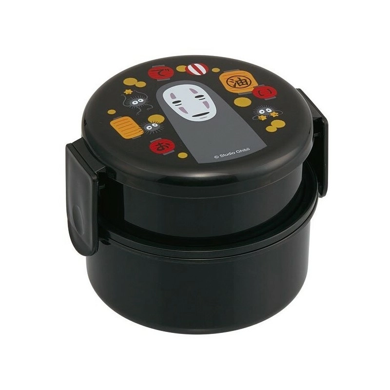 Le voyage de chihiro - no face & lanternes - bento rond 2 parties