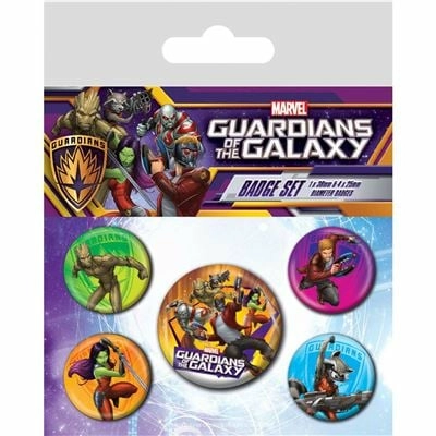 Les gardiens de la galaxie - personnages - pack 5 badges