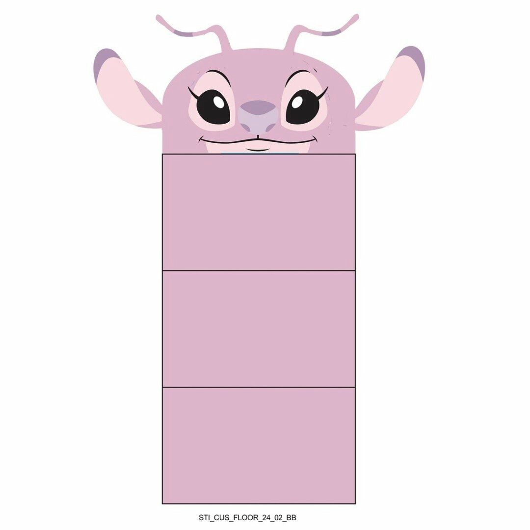 Lilo & stitch - angel - coussin matelas 3d 58x137cm