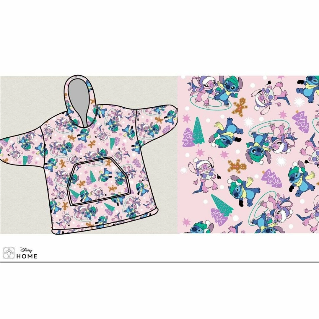 Lilo & stitch - stitch angel -sweat poncho coral fleece -taille enfant