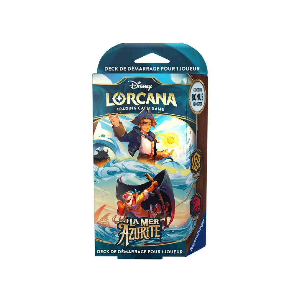 Lorcana S6 - La Mer Azurite : Starter Jim Hawkins et Tigrou