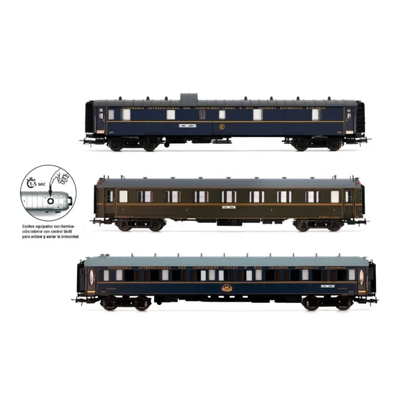 Lot de 3 voitures Sud-Express, CIWL. ELECTROTREN HE4027