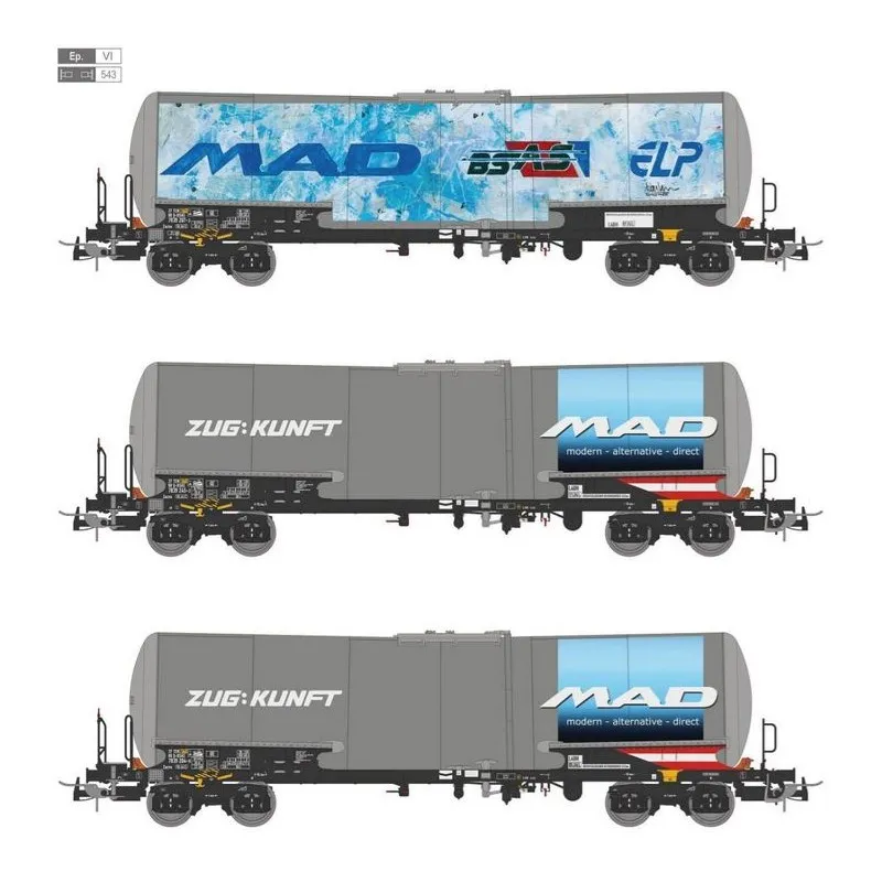 Lot de 3 citernes Zacns. SUDEXPRESS S783905