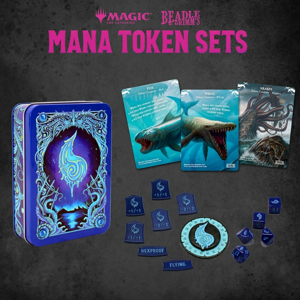 Magic the gathering dice and token pack blue mana
