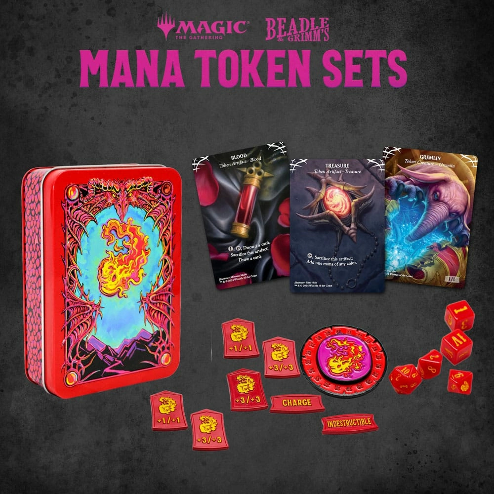 Magic the gathering dice and token pack red mana