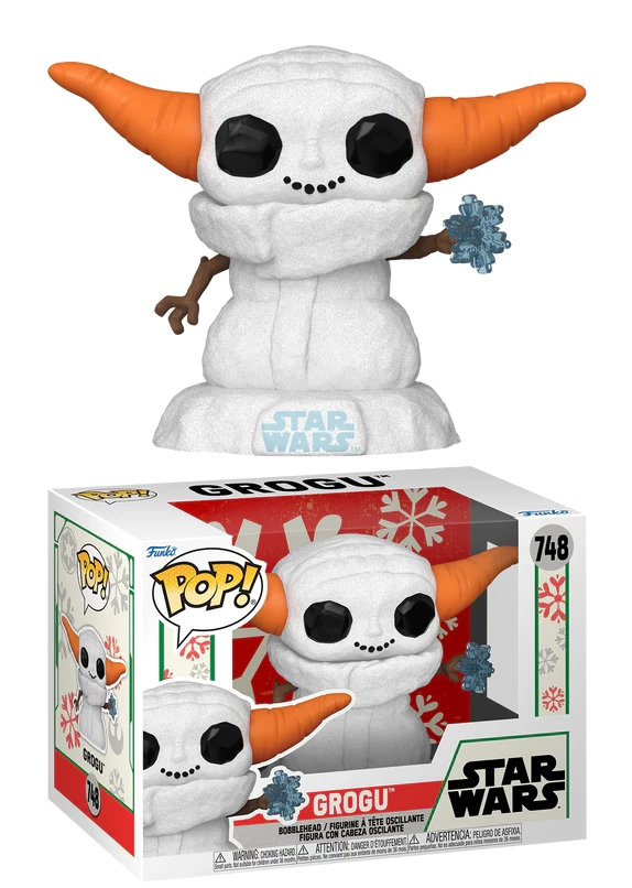 Mandalorian holiday - pop star wars n° 748 - grogu (bonhomme de neige)
