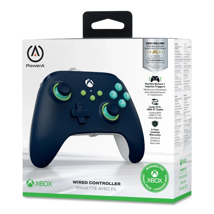 Manette xbox one / series x/s et pc - mariner blue