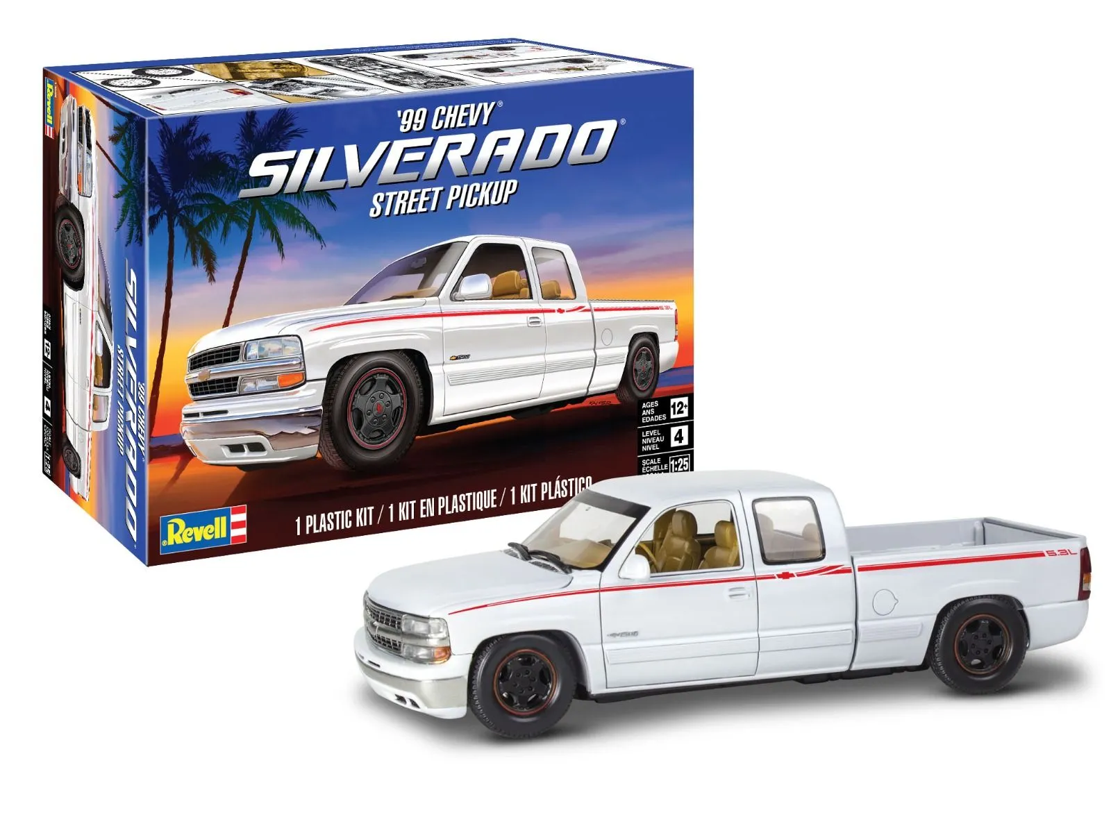 1999 Chevy Silverado Custom Pickup 1/25 Revell - 14538