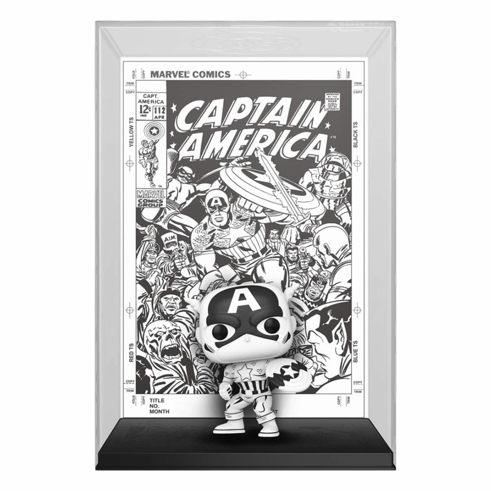 Marvel 85th anniversary pop! comic cover vinyl figurine captain america 9 cm