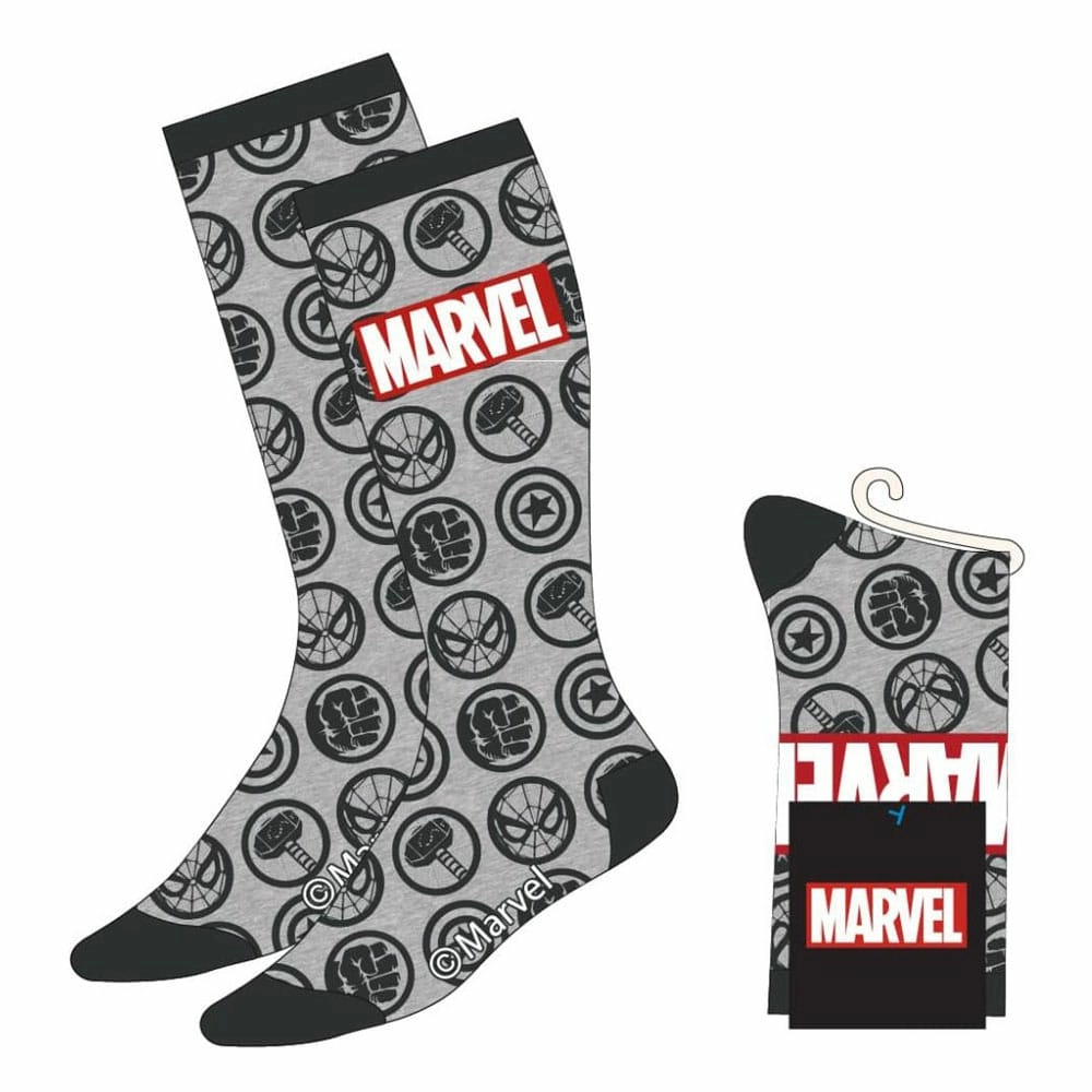 Marvel chaussettes avengers faces grey 38-45