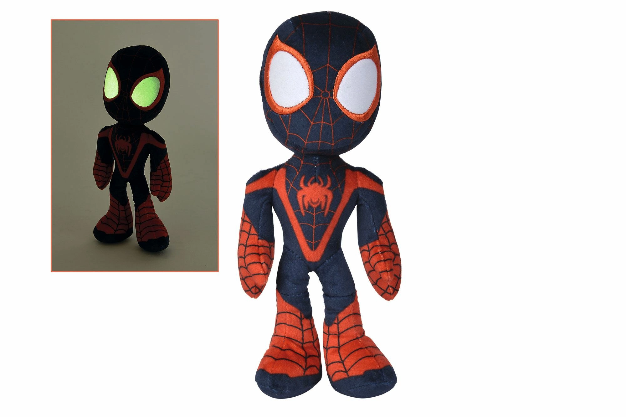Marvel peluche glow in the dark eyes miles morales 25 cm