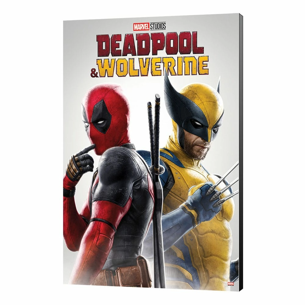 Marvel tableau en bois deadpool & wolverine 02 best friends 35 x 50 cm