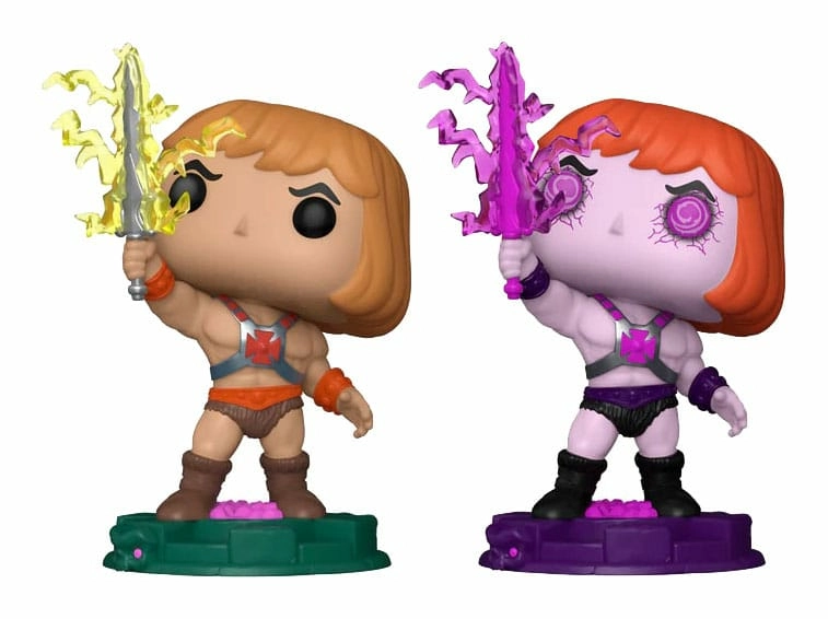 Masters of the universe assortiment pop! animation vinyl figurines he-man w/chase 9 cm (6)