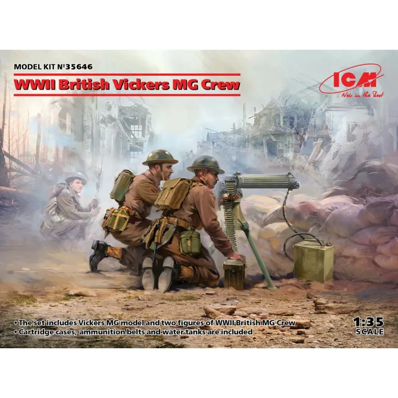 Mitrailleuse Vickers MG avec des soldats anglais. ICM 35646