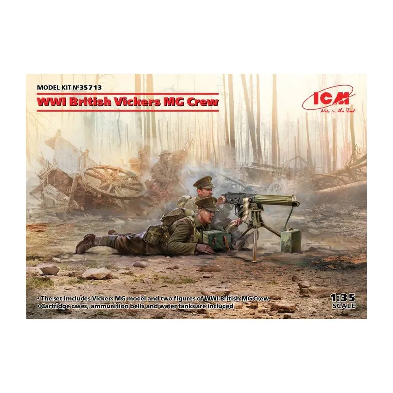 Mitrailleuse Vickers MG avec des soldats anglais IGM. ICM 35713