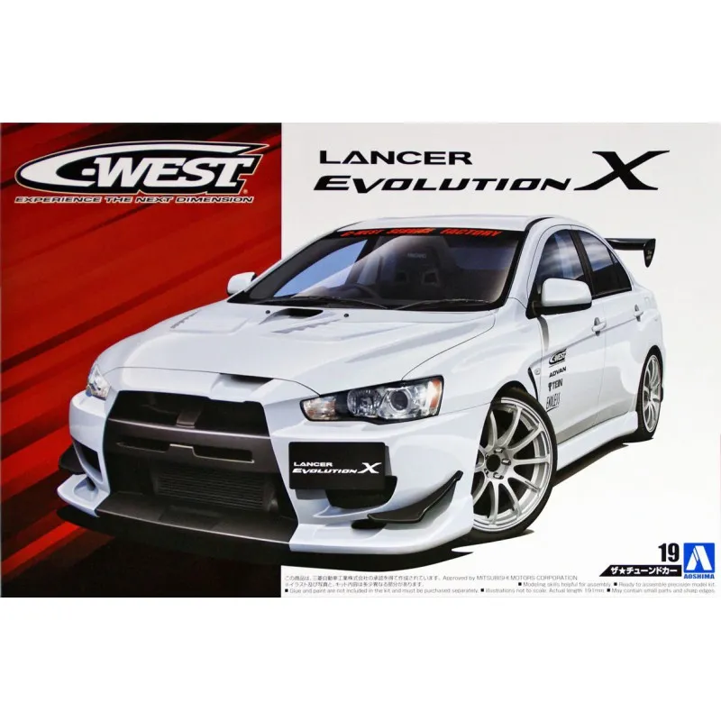 Mitsubishi Lancer Evolution X C-West '07. AOSHIMA 53201