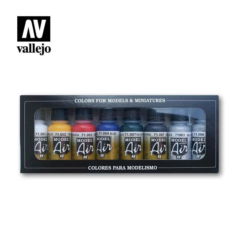 Jeu de couleurs de base Modèle Air. VALLEJO 71174