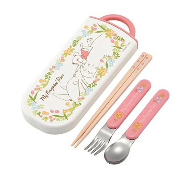 Mon voisin totoro - mei & totoro -set baguettes cuillère et fourchette