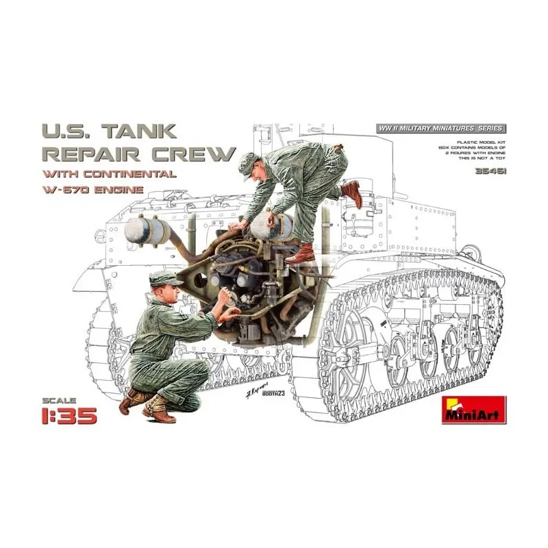 Moteur W-670 avec kit de réparation. MINIART 35461