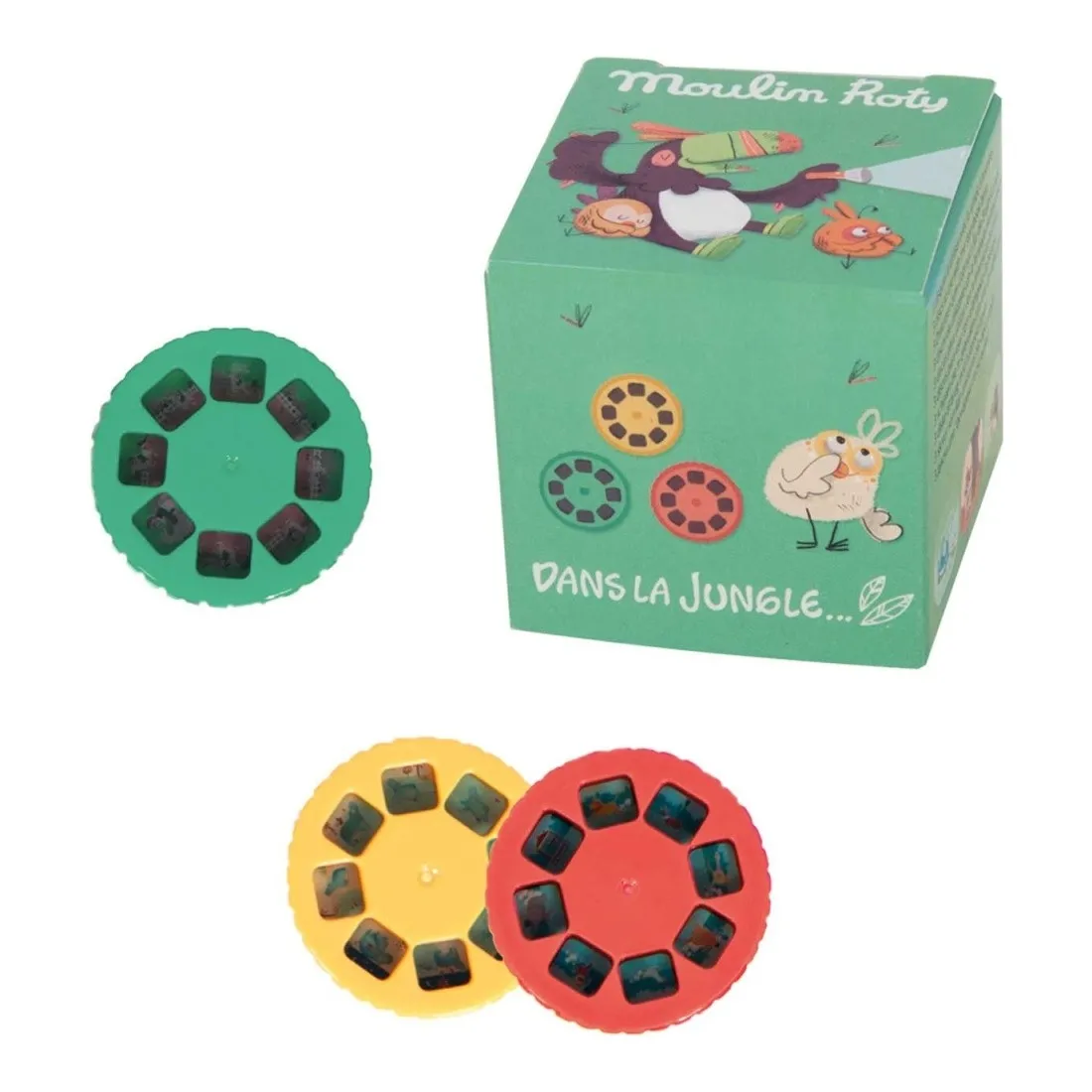 3 disques recharges pour lampe à histoires Moulin Roty – Dans la Jungle