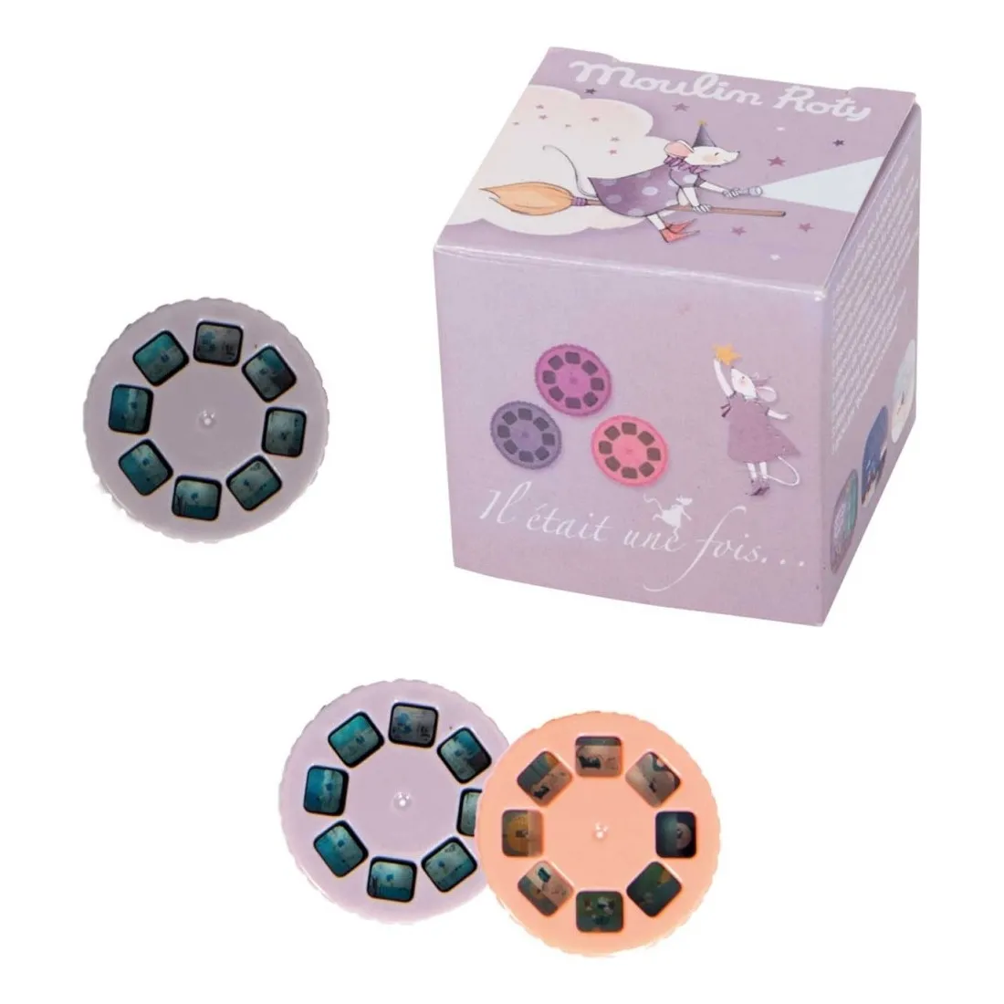 3 disques recharges - Lampe à histoires Moulin Roty – Il était une fois