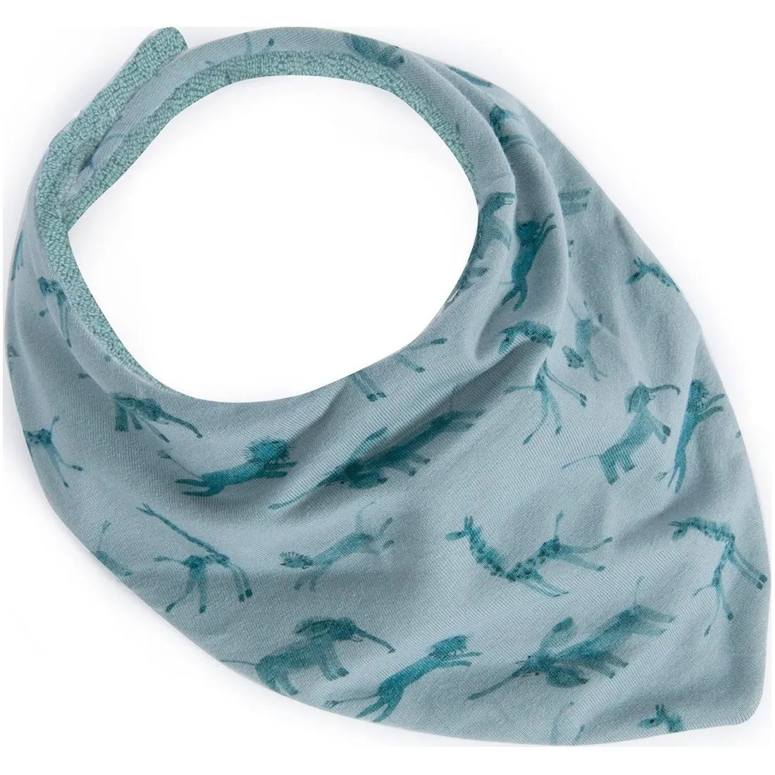 Bavoir bandana bleu "Sous mon Baobab" - Moulin Roty