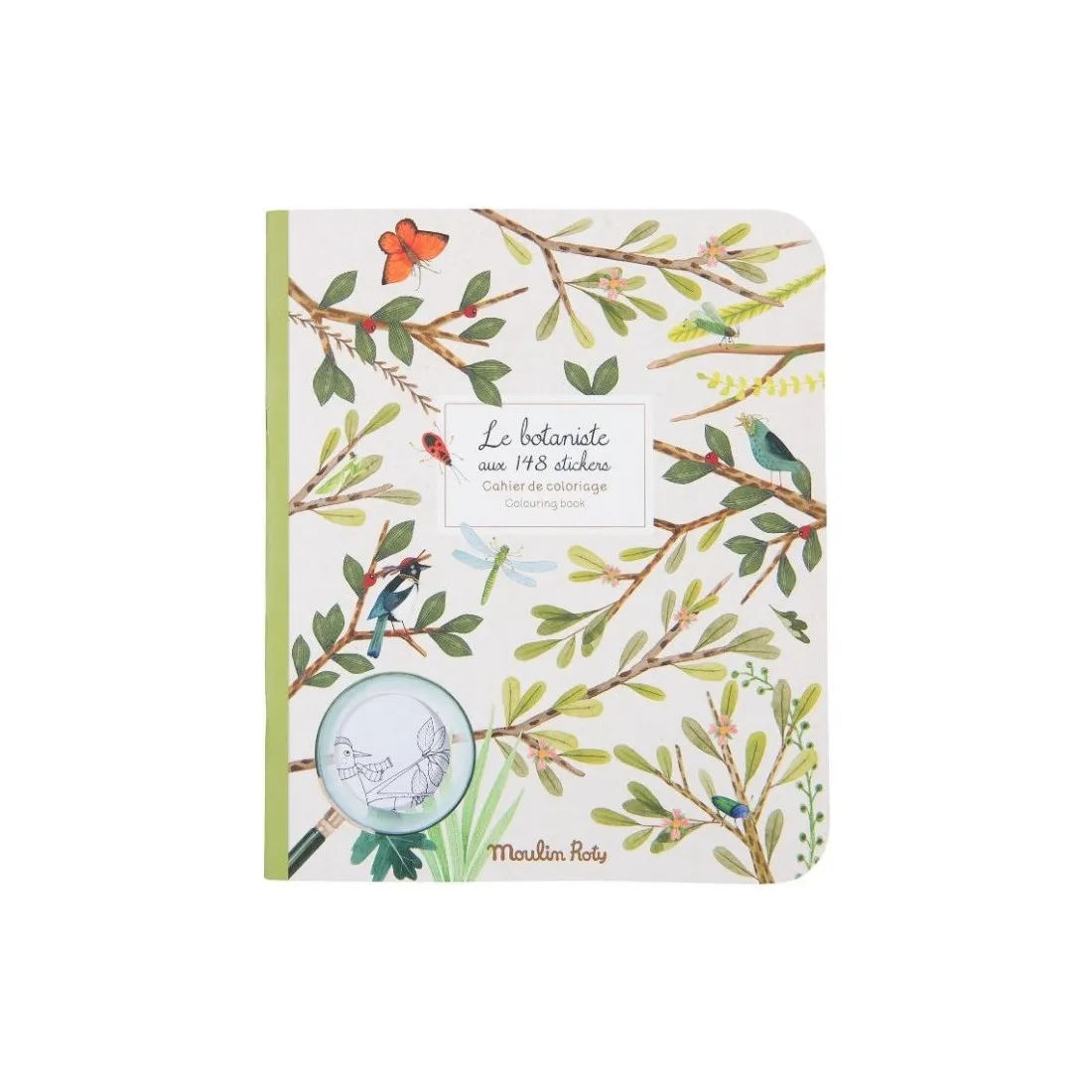 Cahier de coloriage et stickers Le botaniste Le Jardin du Moulin - Moulin Roty