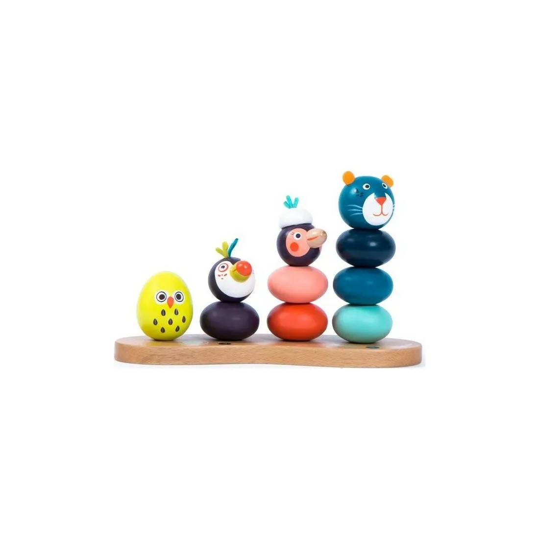 Jouet à empiler en bois animaux - Dans la Jungle Moulin Roty