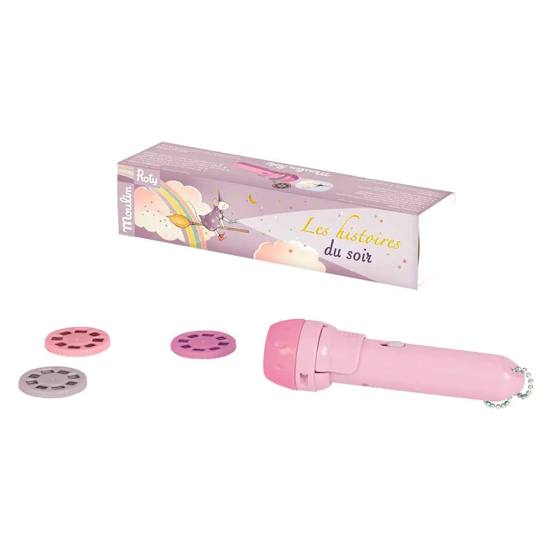 Lampe à histoires rose il était une fois Moulin Roty