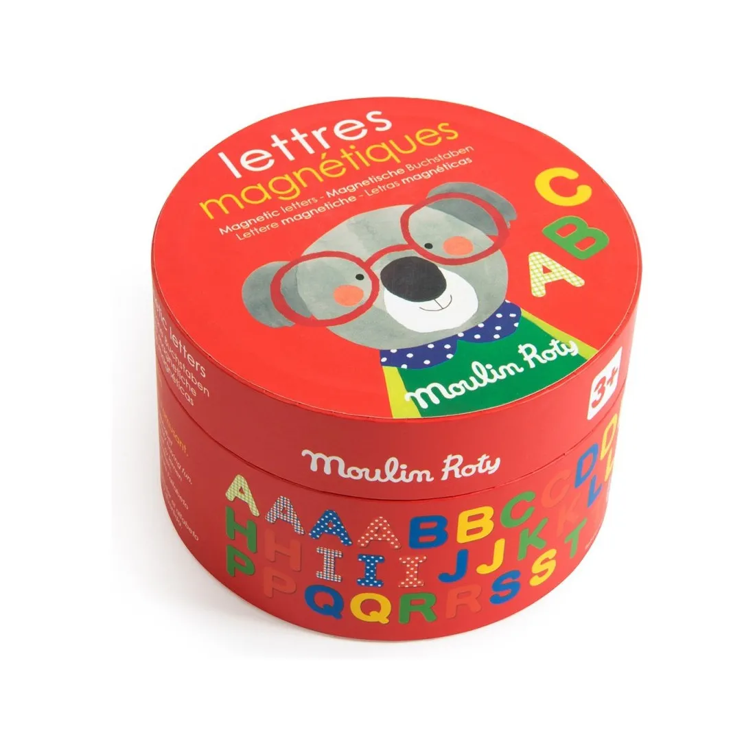 54 lettres magnétiques en carton Popipop - Moulin Roty