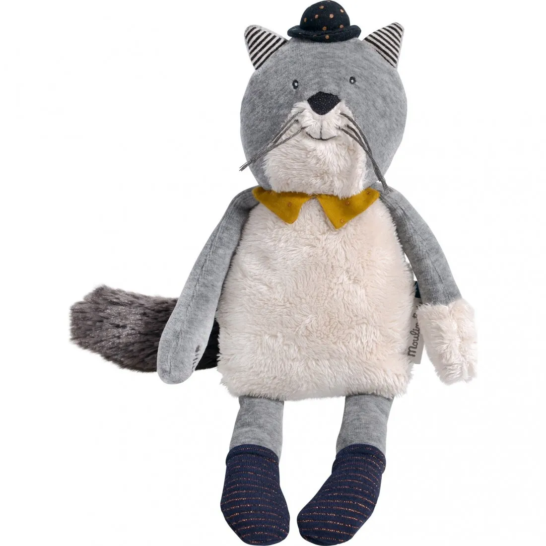 Peluche Chat gris - Les Moustaches Moulin Roty