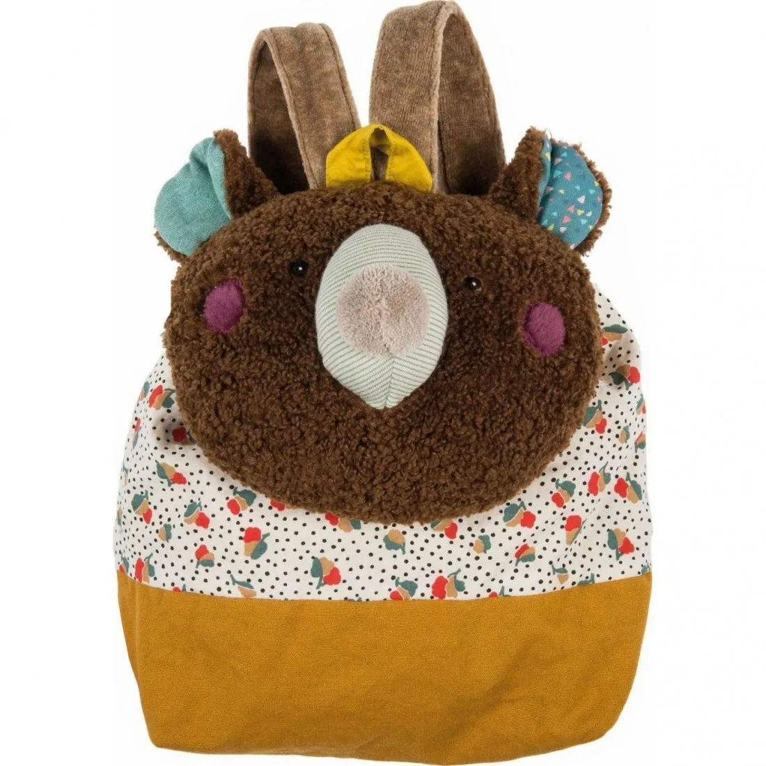 Sac à dos Ours marron "Les Jolis Trop Beaux" Moulin Roty