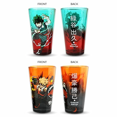 My hero academia - izuku & bakugo - pack de 2 verres 450ml