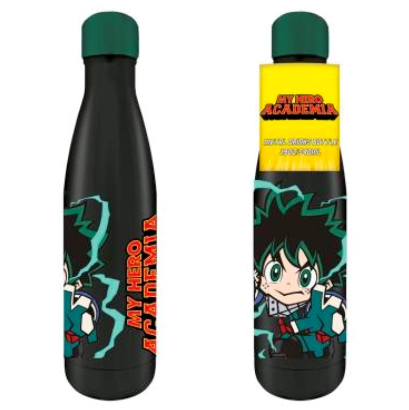 My hero academia - izuku midoriya - bouteille en métal